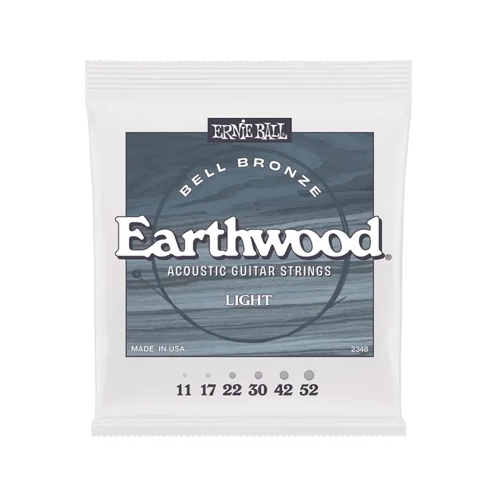 Ernie Ball Earthwood Light Bell Bronze Acoustic Guitar Strings, 11-52