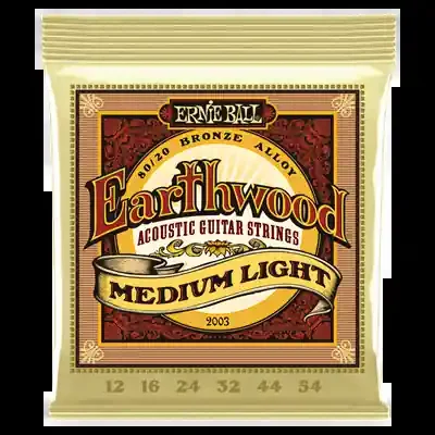 Ernie Ball Earthwood Medium-Light 80/20 Bronze Acoustic Guitar Strings – 12-54