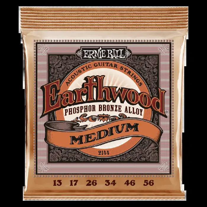 Ernie Ball Earthwood Medium Phosphor Bronze Acoustic Guitar Strings – 13-56