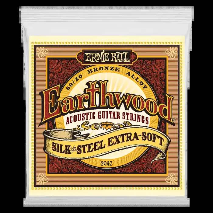 Ernie Ball Earthwood SILK & STEEL (Extra Soft) 80/20 Bronze Acoustic Strings
