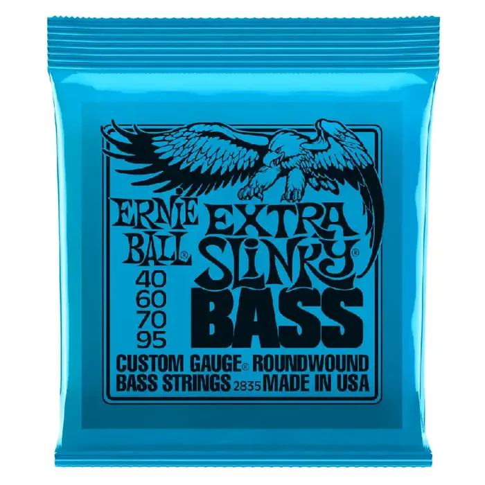 Ernie Ball Extra Slinky Nickel Wound 40-95 Bass Guitar Strings, Long Scale