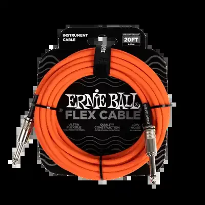 Ernie Ball Flex Instrument Cable 20ft – Orange