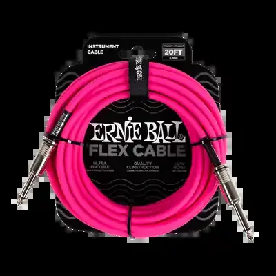 Ernie Ball Flex Instrument Cable 20ft – Pink