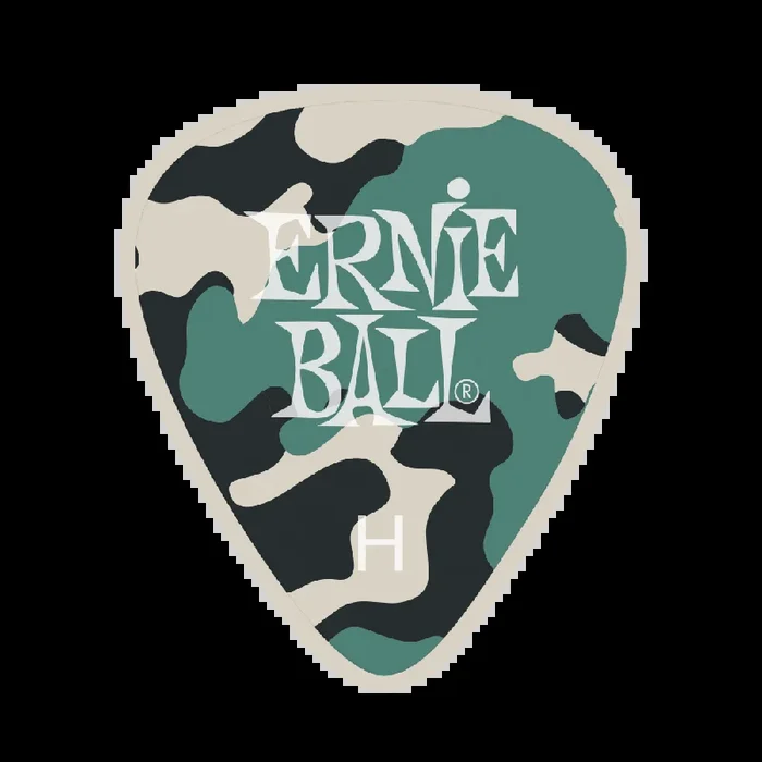 Ernie Ball Heavy Camouflage Cellulose Picks 12 Piece Bag