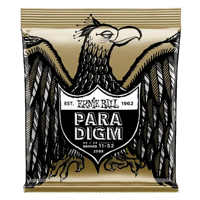 Ernie Ball Paradigm 80/20 Bronze 11-52 Acoustic Guitar Strings, Light [2088]