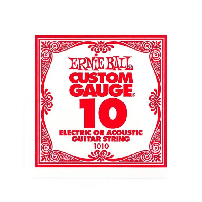 Ernie Ball Plain Steel 10 (.010″) Single Guitar String