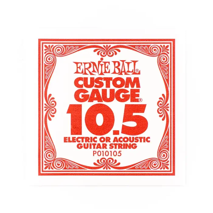 Ernie Ball Plain Steel 10.5 (.0105″) Single Guitar String