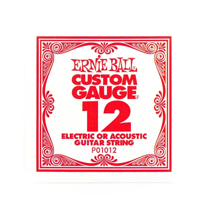 Ernie Ball Plain Steel 12 (.012″) Single Guitar String