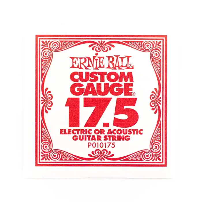 Ernie Ball Plain Steel 17.5 (.0175″) Single Guitar String