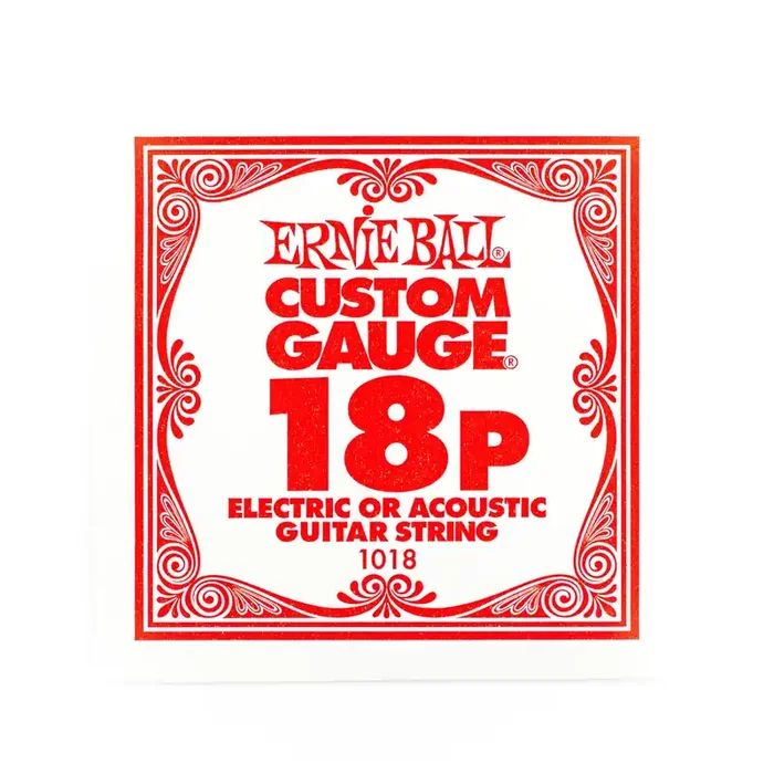 Ernie Ball Plain Steel 18 (.018″) Single Guitar String