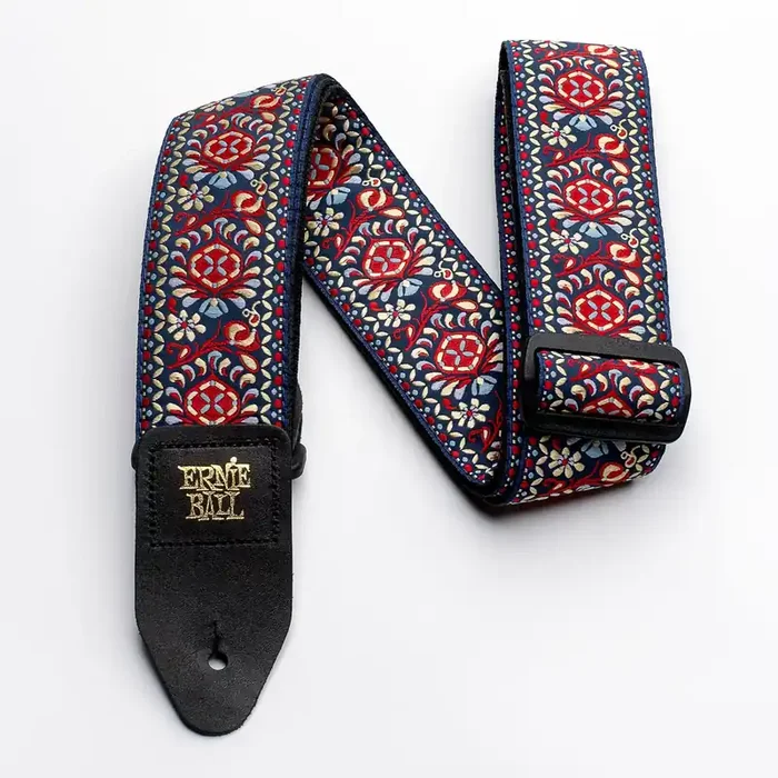 Ernie Ball Polypro Jacquard Guitar Strap, Royal Bloom