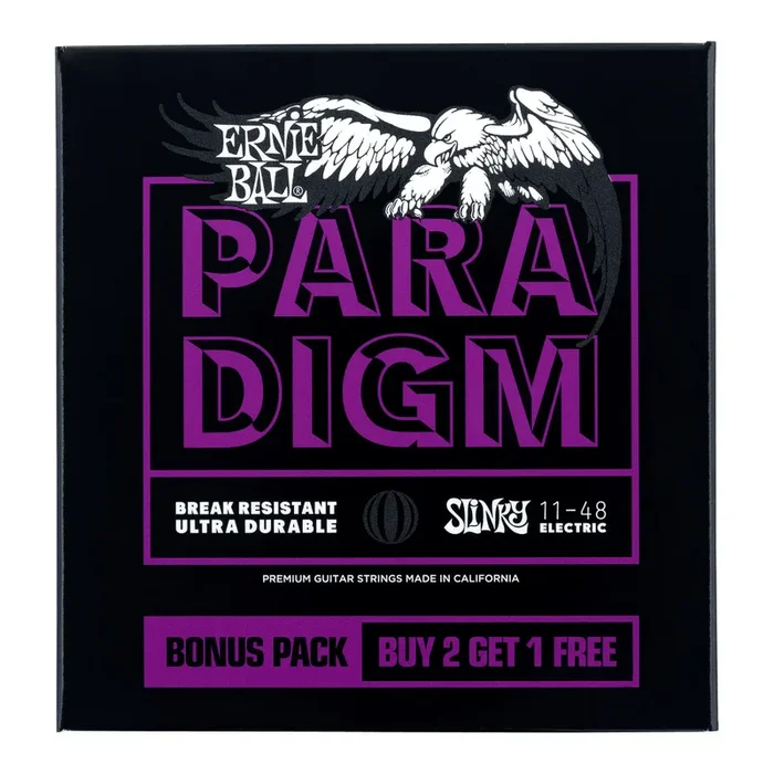 Ernie Ball Power Slinky Paradigm Electric Guitar Strings 11-48 Gauge, 3 Pack