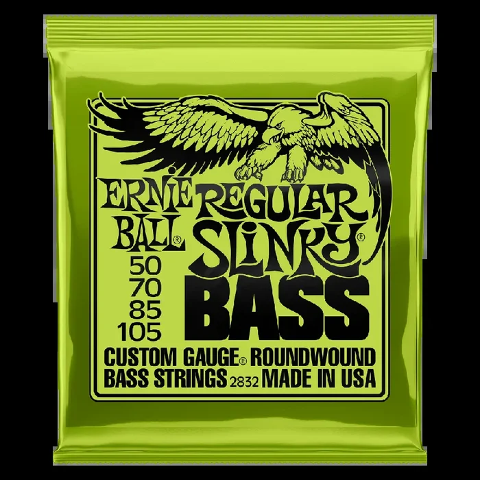Ernie Ball Regular Slinky Nickel Wound Electric Bass Strings 50-105 Gauge