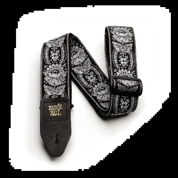 Ernie Ball Silver Orleans Classic Jacquard Guitar Strap