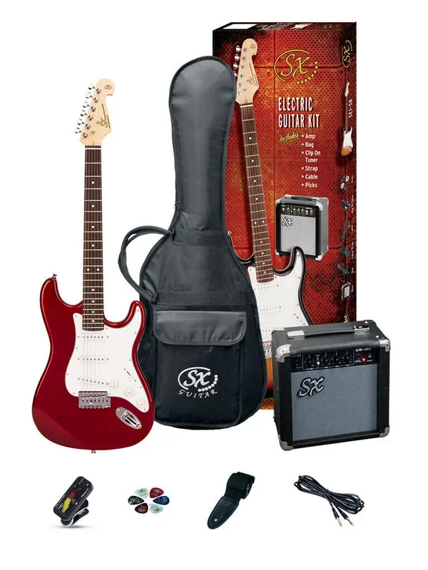 Essex SC Style 3/4 Electric Guitar Pack Candy Apple Red