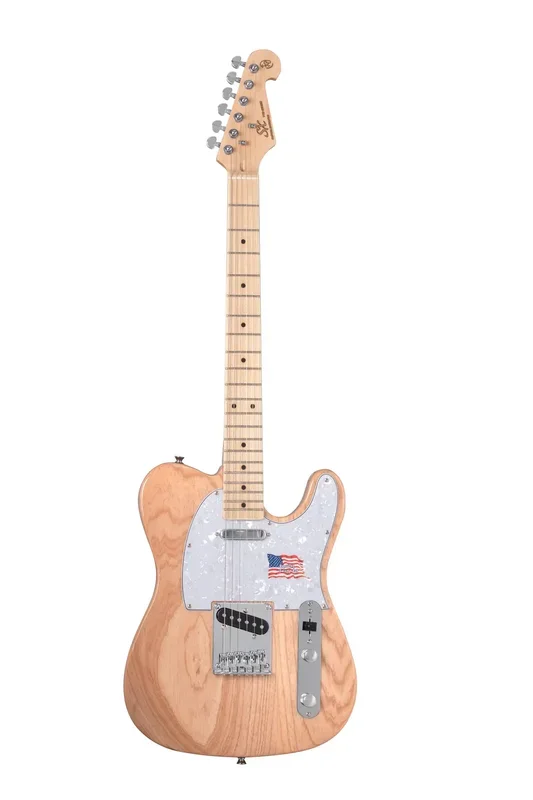 Essex TL Style Electric Guitar S-S Natural Satin Ash Series