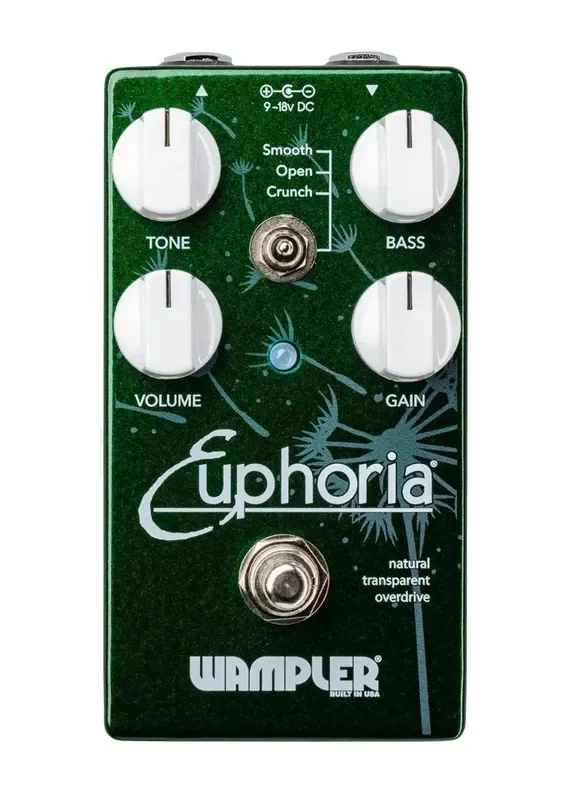 Euphoria Overdrive Pedal Transparent, Dynamic Amp-Like Tone