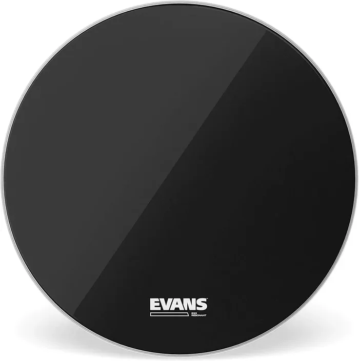 Evans EQ3 Black Reso Bass Drum Head 22″ – No Port