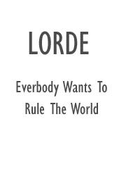 Everybody Wants To Rule The World – Guitar, Piano, Voice – Faber Digital