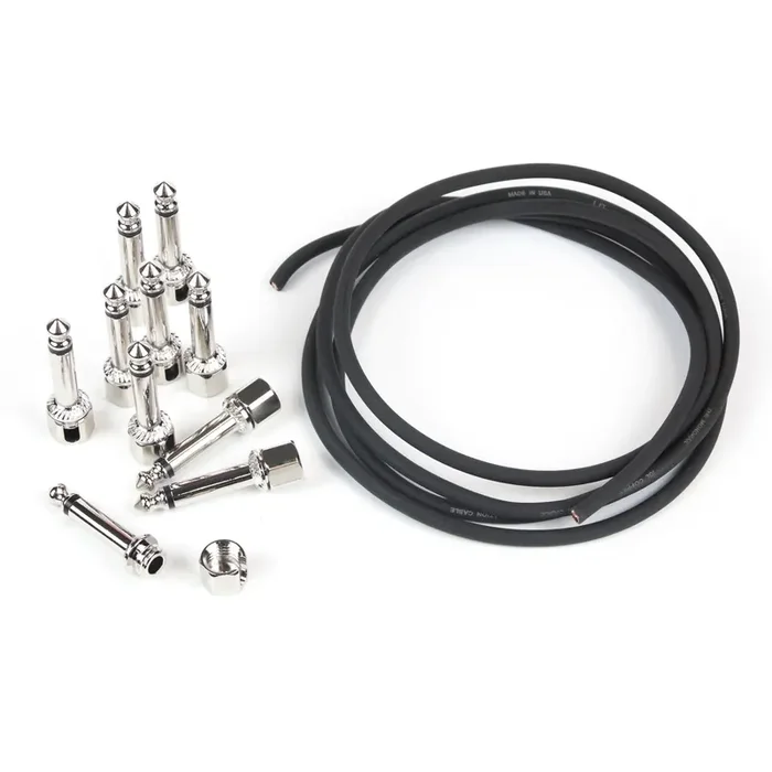 Evidence Audio Black Monorail Patch Cable Kit, 10ft with 10 x SIS Solderless Right Angle Plugs