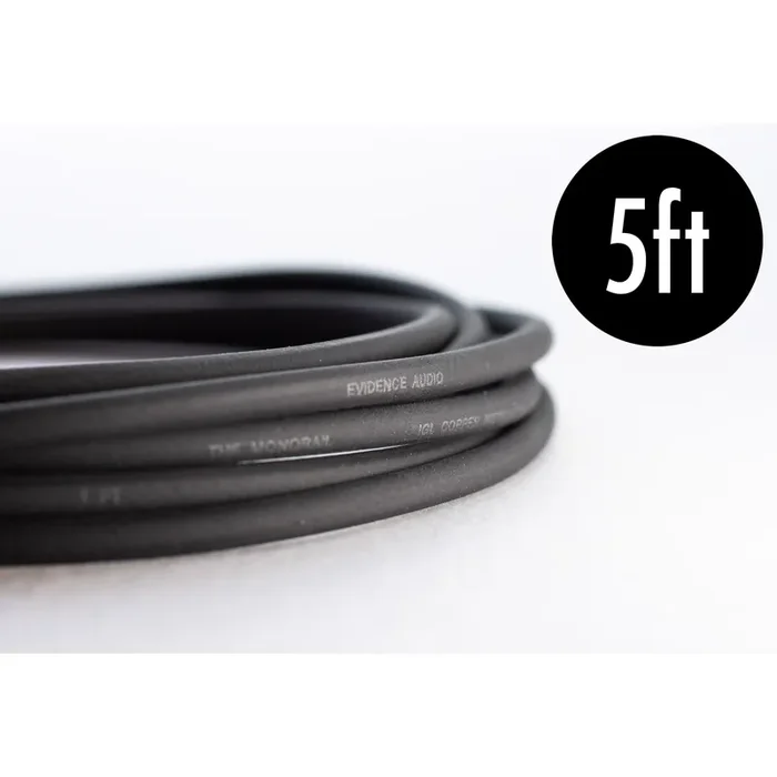 Evidence Audio Monorail 5ft of cable – Black Cable