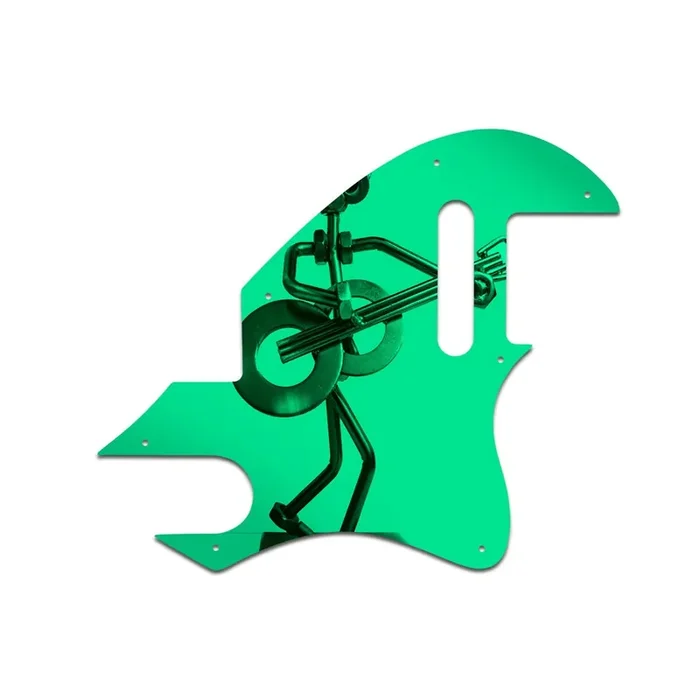 F Hole Tele – Green Mirror