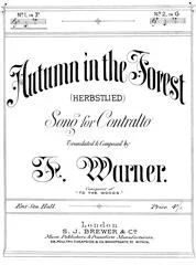 F. Warner : F. Warner : Autumn In The Forest (Herbstlied) – Piano, Voice – Faber Digital