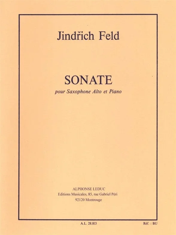 Feld: Alto Saxophone Sonata