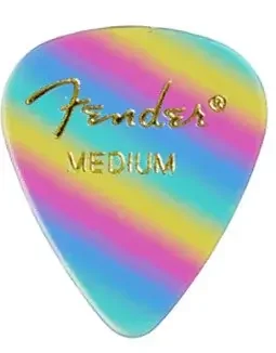Fender 351 Single Rainbow Graphic Medium Plectrum – Premium Celluloid