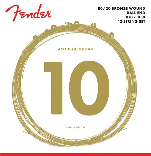Fender 80/20 Bronze 12-String 10-50 Acoustic Guitar Strings