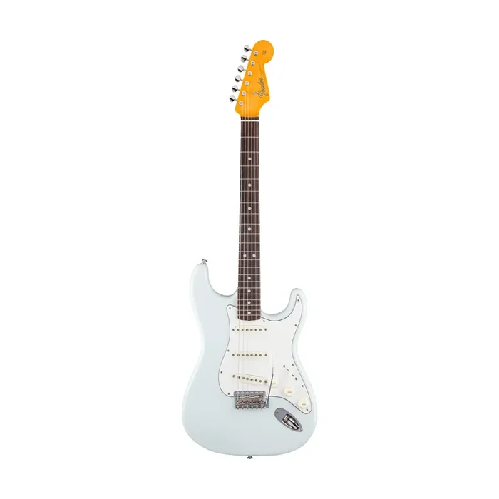 Fender American Vintage 65 Stratocaster Electric Guitar, Round-Lam RW FB, Sonic Blue