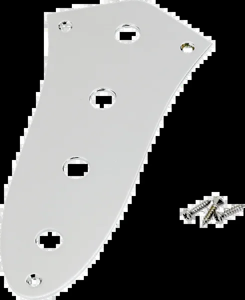 Fender Jazz Bass Control Plate, 4-Hole, Chrome