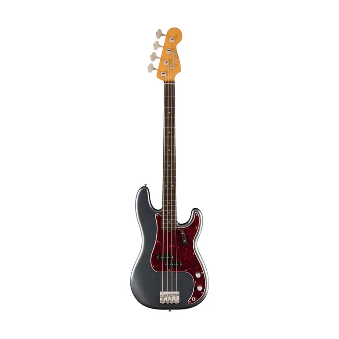 Fender Limited Edition Vintera II Roadworn 60s Precision Bass Guitar, RW FB, Charcoal Frost Metallic
