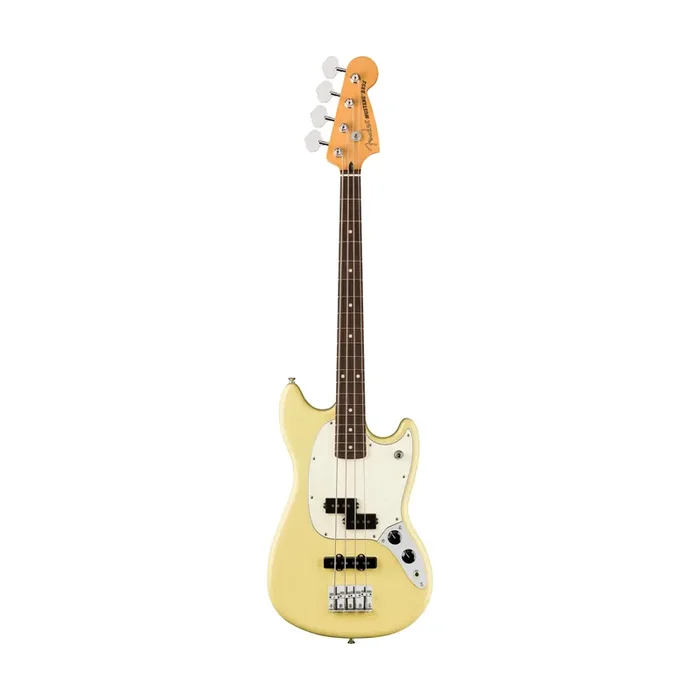 Fender Player II Mustang Bass PJ Guitar, RW FB, Hialeah Yellow