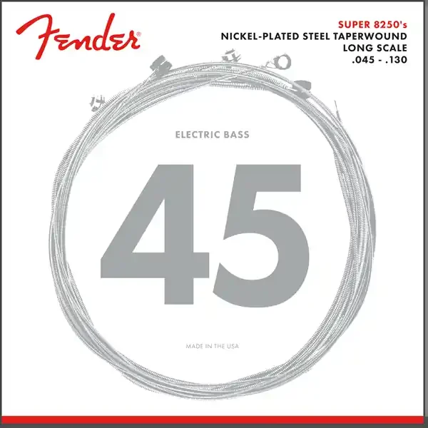 Fender Super Bass Nickel Wound 45-130 5-String Bass Guitar Strings, Long Scale [82505M]