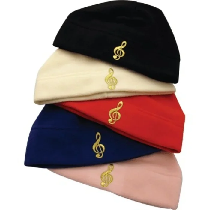 Fleece Beanie G Clef White