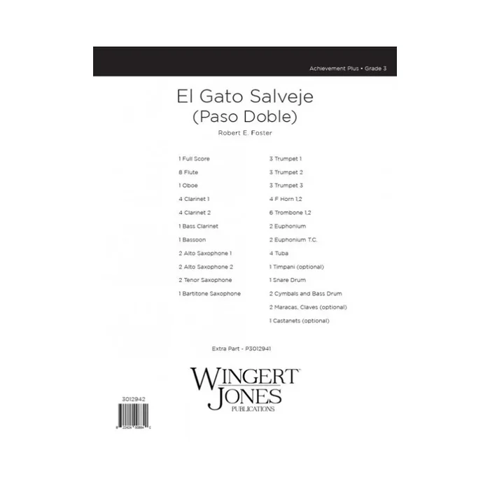 Foster, Robert E. – El Gato Salvaje (Paso Doble) – Full Score
