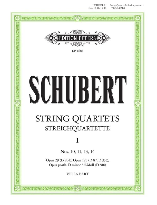 Franz Schubert : Franz Schubert : String Quartets Complete Band I – Viola – Faber Digital