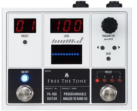 Free The Tone PA-1QG Programmable 10 Band EQ for Guitar