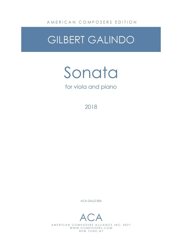 Galindo: Viola Sonata