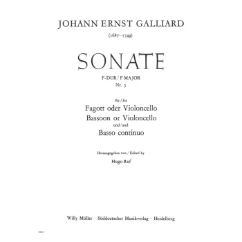 Galliard : Sonata No.2 In F Major.: Bassoon: (Barenreiter)