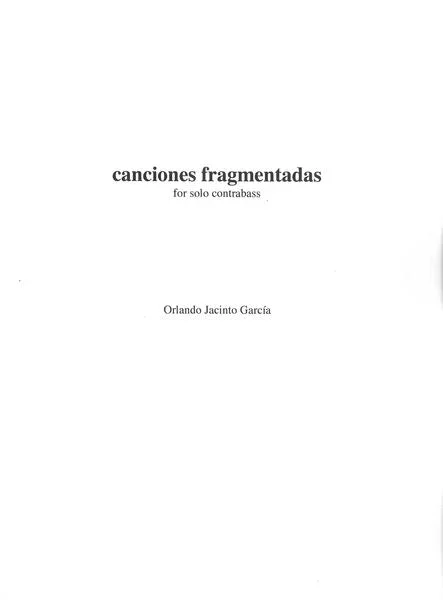 García: canciones fragmentadas