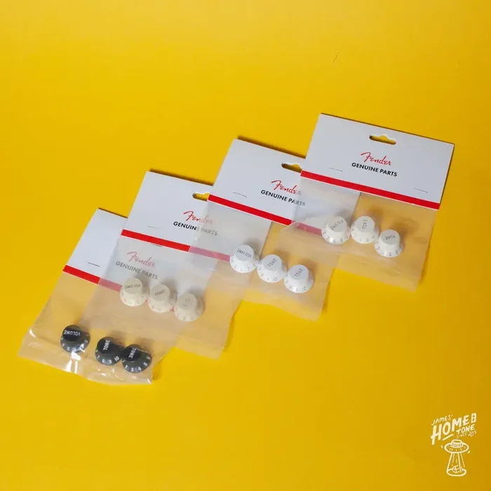 Genuine Fender® Stratocaster control knob set for 5.95mm USA spec pots