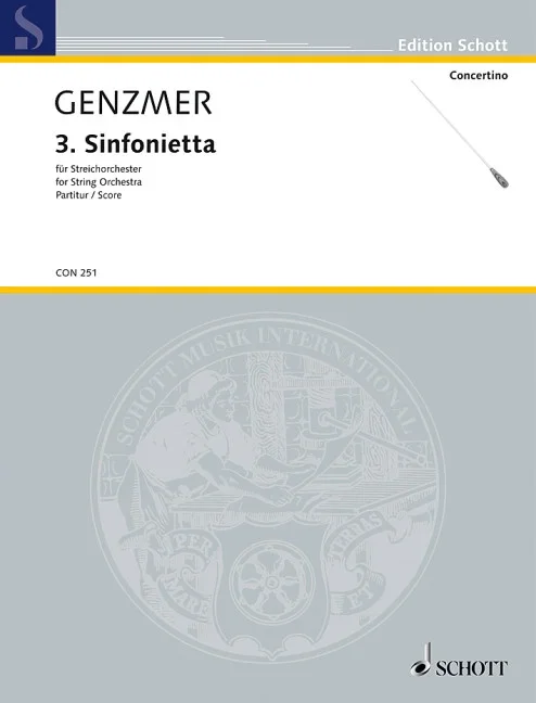 Genzmer, Harald : Genzmer, Harald : 3rd Sinfonietta, – string orchestra – Schott Digital