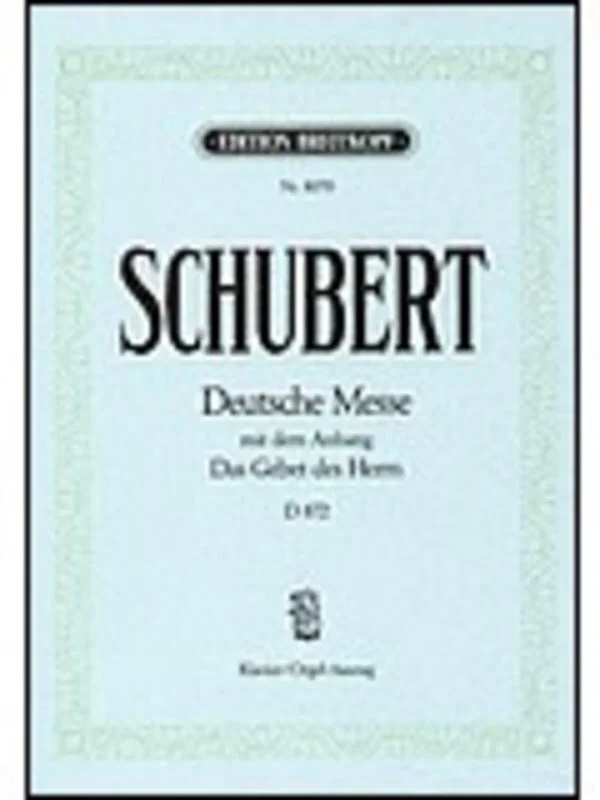 German Mass D872 Vs (Softcover Book)