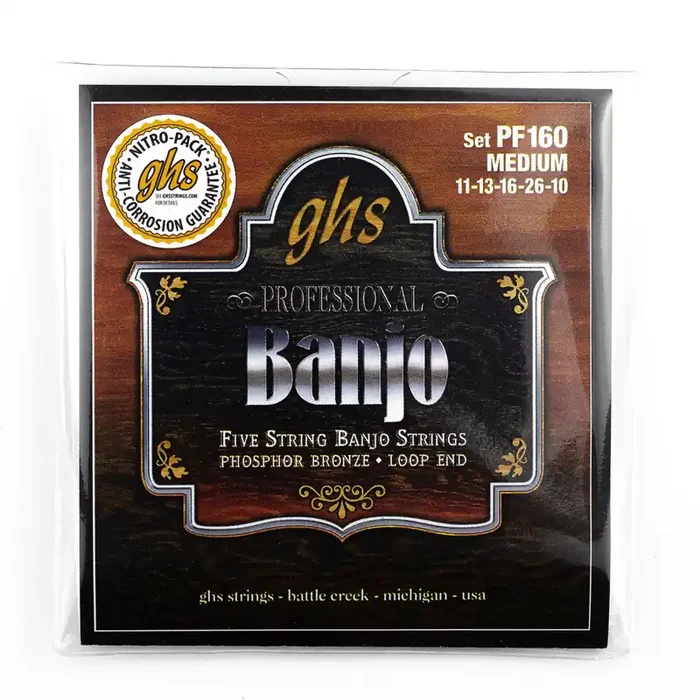 GHS Banjo PF160 Phosphor Bronze Loop End 5-String 11-26