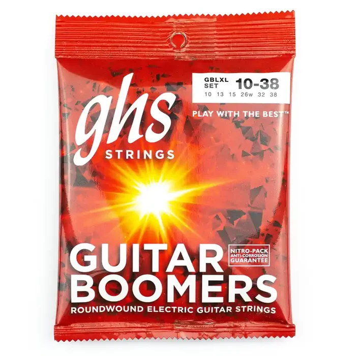 GHS Boomers Dynamite Nickel Alloy 10-38 Electric Guitar Strings, Light Extra