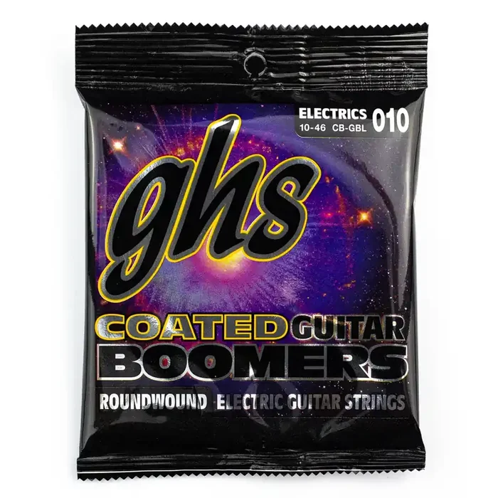 GHS Coated Boomers Nickel-Plated Steel 10-46 Electric Guitar Strings, Light