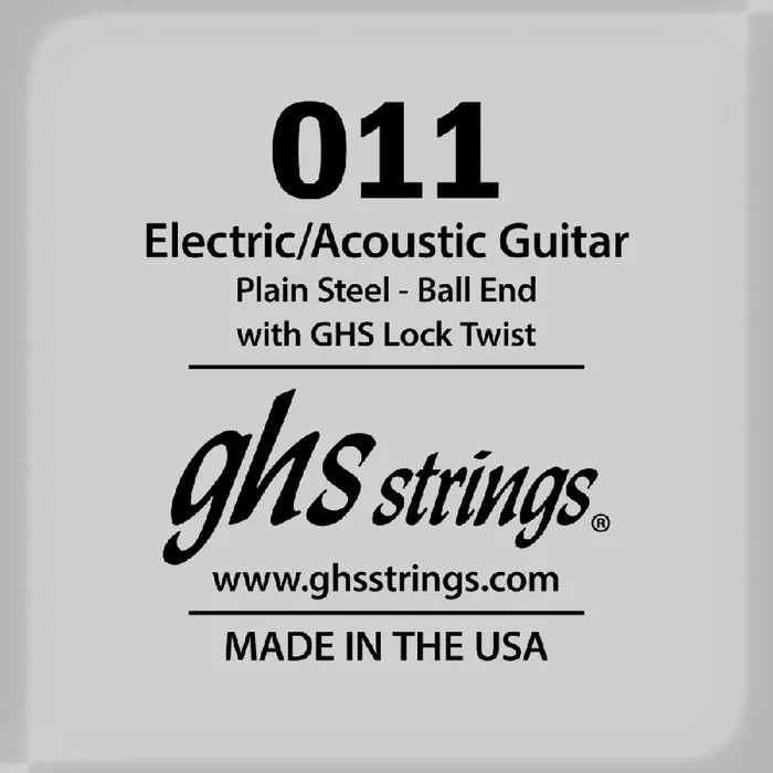 GHS Plain Steel 11 (.011″) Electric/Acoustic Guitar Single String