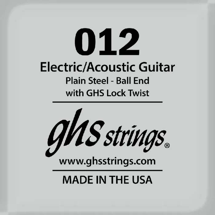 GHS Plain Steel 12 (.012″) Electric/Acoustic Guitar Single String